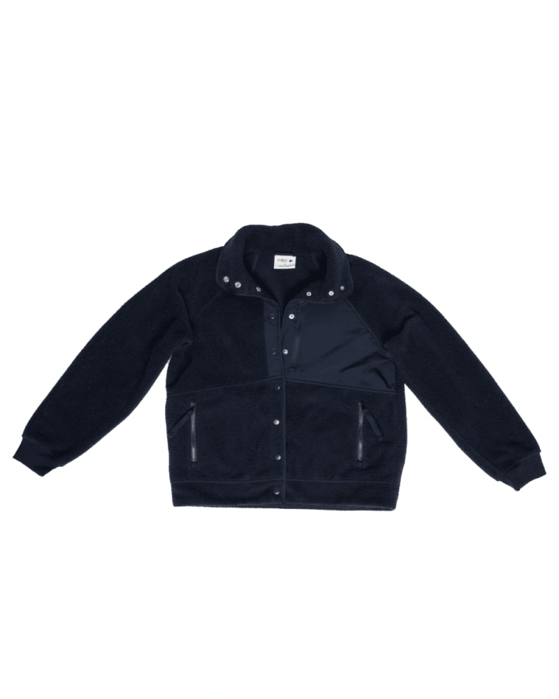Front of a size 5X/6X go far fleece 2.0 in Black by alder apparel. | dia_product_style_image_id:300731